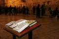 THE JERUSALEM WAILING WALL AT NIGHT Royalty Free Stock Photo