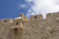 Jerusalem wall topped with parapets Royalty Free Stock Photo