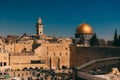 Jerusalem western wall. Cityscape image of Jerusalem.