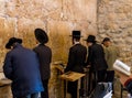 Jewish pray at the wall in jerusalem