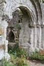Jervaulx Abbey ruins framed in an arch