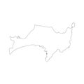 Jervis Bay Territory outline map Royalty Free Stock Photo