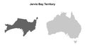 Jervis Bay Territory outline map Royalty Free Stock Photo