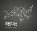 Jervis Bay Territory black triangle vector mosaic outline map Royalty Free Stock Photo