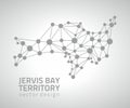 Jervis Bay Territory vector grey dot outline modern map Royalty Free Stock Photo