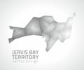 Jervis Bay Territory vector grey and silver shadow polygonal 3d map Royalty Free Stock Photo