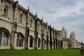 Facade of the monastery of the Jeronimos, Lisbon, Portugal.