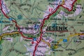 Jesenik, Czechia, on a road m Royalty Free Stock Photo