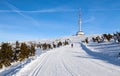 Jesenik mountain television transmitter mount praded Royalty Free Stock Photo