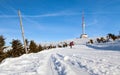 Jesenik mountain television transmitter mount praded Royalty Free Stock Photo