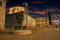 Jesi, Ancona, Marche, Italy: the medieval square Federico II Royalty Free Stock Photo