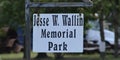 Jesse W. Wallin Memorial Park Sign, Wynne, Arkansas