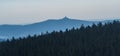 Jested hill from Vosecka boude in Krkonose mountains in Czech republic