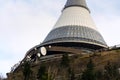 Jested tower, telecommunication transmitter on Jested Mountain, Liberec, Czech Republic Royalty Free Stock Photo