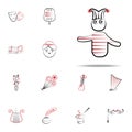 jester doll icon. handdraw icons universal set for web and mobile