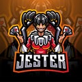 Jester esport mascot logo design