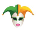 jester hat and female mask mardi gras accessory Royalty Free Stock Photo