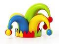 Jester hat isolated on white background. 3D illustration Royalty Free Stock Photo