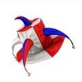 Jester hat isolated on white background. Royalty Free Stock Photo