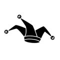 Jester hat silhouette icon