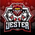 Jester mascot. esport logo design Royalty Free Stock Photo