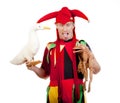 Jester with puppets Royalty Free Stock Photo