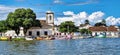 The Jesuit Baroque-Rococo style of the 18th century Church of Santa Rita in Paraty on Brazil\'s Costa Verde Royalty Free Stock Photo