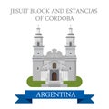 Jesuit Block Estancias Cordoba Argentina vector flat attraction