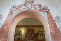 Jesuit Mission wall paintings in San Jose de Chiquitos, Bolivia