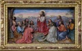 Jesus and Apostles in the Mount of Olives, fresco in the church of St Matthew in Stitar, Croatia Royalty Free Stock Photo