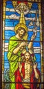 Jesus Baptism Stained Glass Church Saint Augustine Florida Royalty Free Stock Photo