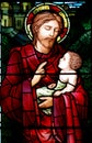 Jesus blessing a child Royalty Free Stock Photo