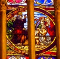 Jesus Blessing Stained Glass Cathedral Toledo Spain Royalty Free Stock Photo