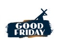Jesus carrying cross good friday poster design Royalty Free Stock Photo