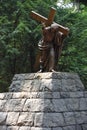 Jesus Carrying the Cross at The National Sanctuary of our Sorrowful Mother the Grotto in Portland, Oregon