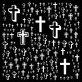 Jesus Christ Abstract Cross,Christian cross,Jesus Cross Word Cloud Black Icons,Jesus christ christian cross word cloud, Royalty Free Stock Photo