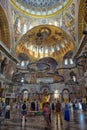 Jesus Christ and Apostles in interior of The Naval Orthodox Cathedral of Saint Nicholas