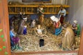 Jesus Christ birth scene made from clay figurines Royalty Free Stock Photo