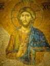 Jesus Christ, a Byzantine mosaic in Hagia Sophia Istanbul, Turkey Royalty Free Stock Photo