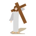 jesus christ carries cross via crucis