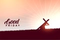 Jesus christ carrying cross good friday wishes background Royalty Free Stock Photo