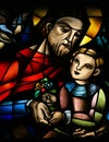 Jesus Christ and a child. Royalty Free Stock Photo