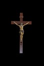 Jesus christ on cross on black background