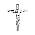 Jesus Christ crucified on the cross Royalty Free Stock Photo