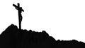 Jesus Christ crucified on the cross at Calvary hill illustration