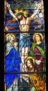 Jesus Crucifixion Cross Stained Glass Church Saint Augustine Florida Royalty Free Stock Photo