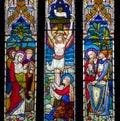 Jesus Christ Crucifixion Stained Glass Window Royalty Free Stock Photo