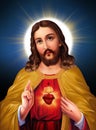 Jesus Christ Divine Mercy of Sacred Heart Royalty Free Stock Photo