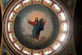 Jesus Christ, dome fresco inside a church in Greece