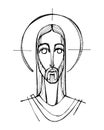 Jesus Christ Face digital illustration